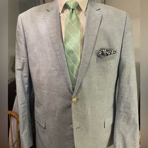 Light Blue 100% Cotton Sport Coat